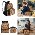 thumbnail image 2 of Yspwyqan Kids Backpack Set for Teens, Orange Capybara Backpack Set with Lunch Box Pencil Case for Girls, 17 Inch Front Pocket Daypack for High School Travel, 2 of 7