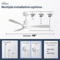 thumbnail image 5 of Sofucor 48" White Modern LED Ceiling Fan with Remote Control, 5 of 7