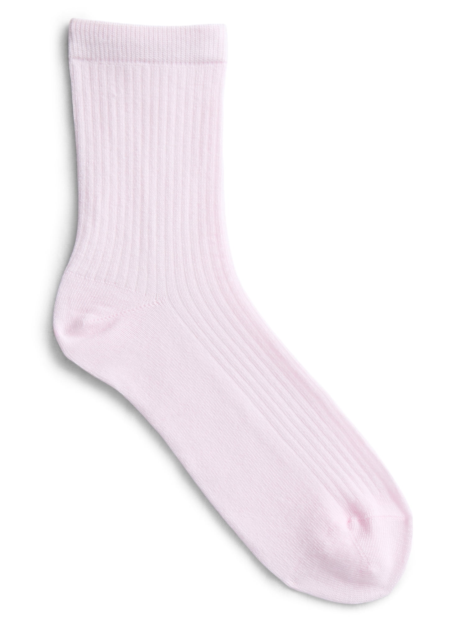 No Boundaries Embroidered Mid Crew Socks, 6-Pack, Women's, Shoe Sizes 4-10