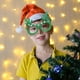 thumbnail image 4 of Festival Party Dress Up Sparkling Santa Claus Eyeframe Christmas Photo Accessories, Santa Claus Eyeframe, Christmas Party Decor, Festive Holiday Photo Prop, Glittery Frame, Foldable Design,, 4 of 8