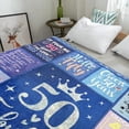 thumbnail image 3 of LHSHID 50th Birthday Gifts for Women Funny Blanket Womens 50th Birthday Gifts Ideas Birthday Gifts for Women 50th Birthday Decorations Women Unique 50th Birthday Blanket 60"x80", 3 of 6