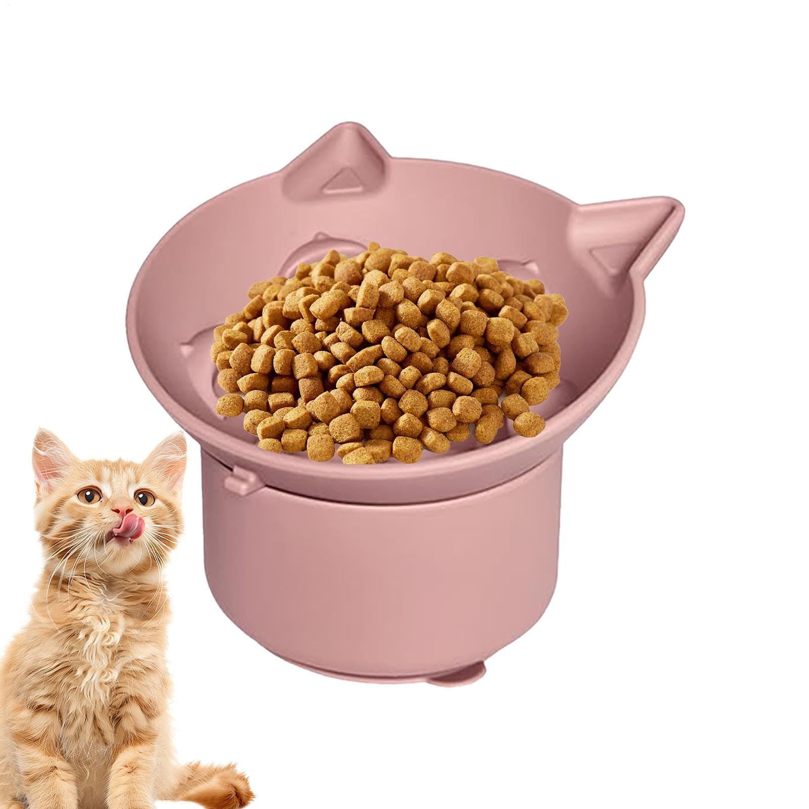 SIfdSeng Elevated and Pet Bowls Silicone Tilt Design Pet Feeder - Main Image