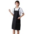 thumbnail image 2 of Delantal estilo espalda con bolsillo para mujer, hombre, ajustable, tamaño grande, cómodo, cocina, hogar, cocina, 2 of 5
