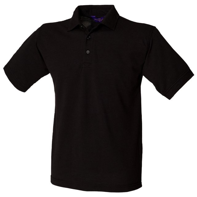Henbury - Polo de manga corta Modelo 65/35 - Verano/ Vacaciones/Deporte (Negro)