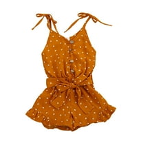 Short Sleeve Romper Baby Girl Toddler Girl Clothes Baby Strap Sleeveless One Piece Halter Romper Casual Summer Jumpsuit