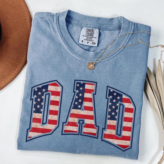American Dad T-Shirt, Dad USA Flag Shirt, Fathers Day Gift, 4th of July Shirt, New Dad Shirt, Patriotic Dad Tee, Gift for Dad TH290529
