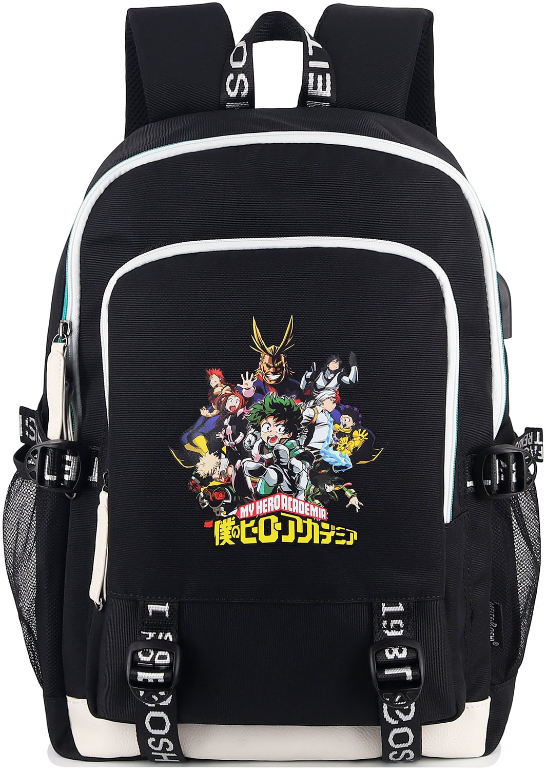 COMIX ANIME, My Hero Academia - Zaino Scuola porta Pc Unisex per Bambini e Ragazzi con Spallacci Regolabili, Due Scomparti per Tablet e Notebook con Chiusura ZIP, Retro e Fondo Termoformati