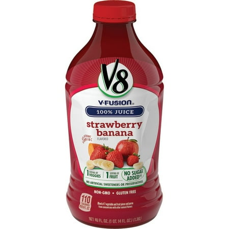 (2 pack) V8 Strawberry Banana, 46 oz.