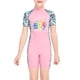 thumbnail image 1 of Buceo vela chicas traje de neopreno protección uv protección niños manga corta redondo cuello redondo cremallera traje de baño sportave guardia shorty mojado traje rosa l tholdsy OD003665-03, 1 of 7