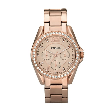 Fossil Riley Women's Multifunction, Rose Gold-Tone Stainless Steel Watch