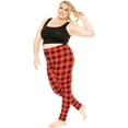 thumbnail image 2 of Stretch Is Comfort Women's Polyester Plus Size Leggings Buffalo Plaid 3X, 2 of 6