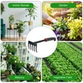 thumbnail image 5 of Garden Tool, Heavy Duty Gardening Hand Tools with Soft Rubber Handle, Including Trowel, Rakes, 2-in-1 Hoe, for Fast Weeds Grass Removal,Cultivating, Loosen Soil, Sharp Edge, Ideal Gardening Gifts, 5 of 6