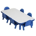 thumbnail image 4 of BASELINE Toddler 60" x 30" Rectangular Table & Chair Set - Solid Royal Blue, 4 of 5