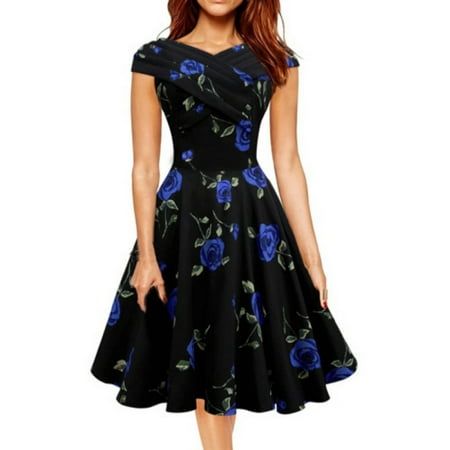 Ladies Vintage Accessories - Nicesee Vintage Women Dot Dress