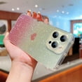 thumbnail image 4 of for iPhone 15 Pro Bling Glitter Case, Cute Heart Gradient Laser Holographic Iridescent Clear Case with Camera Lens Cover Protective Soft Shockproof Phone Cover for Women Girls (Pink Heart), 4 of 6