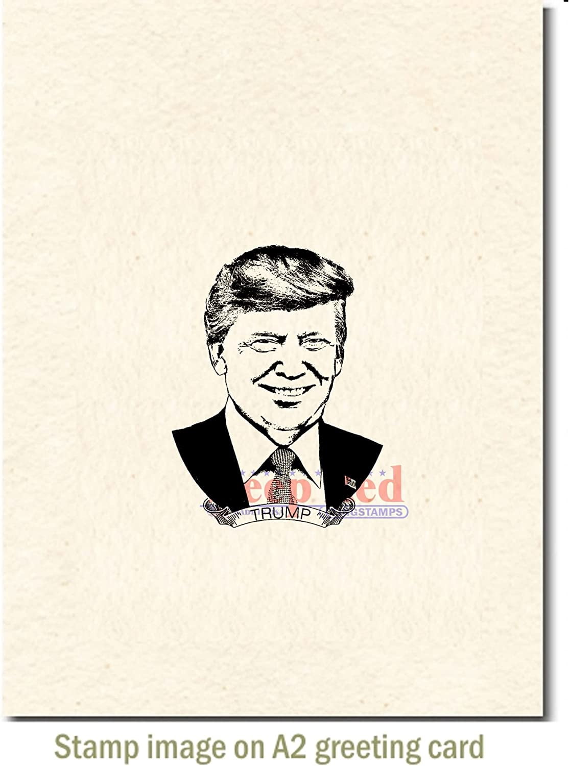 President Trump Rubber Cling Stamp