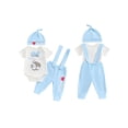 thumbnail image 2 of Suealasg Baby Boy First Mother’s Day Outfit Short Sleeve Elephant Print Bow Romper +Overall Pants +Hat 0-18 Months Newborn Boys Summer Clothes, 2 of 9