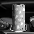 thumbnail image 3 of 20oz Halloween Ghost Pattern Skinny Tumblers Stainless Steel Tumbler with Lid and Straw,Vacuum Insulated Double Wall Travel Tumbler Cups with Cleaning Brush for Coffee,Tea, 3 of 6
