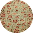 thumbnail image 1 of Ahgly Company Indoor Round Abstract Red Oriental Area Rugs, 3' Round, 1 of 6