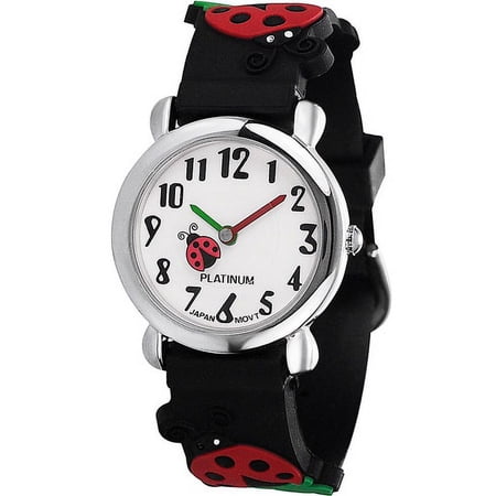 Geneva Platinum Girls' Silicone Ladybug