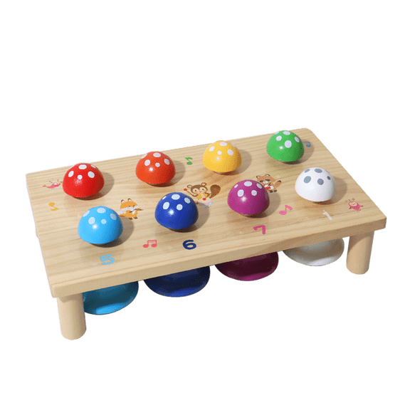 8 Notes Desk Bells for Kids, Educational & Sensory Musical Instruments Toys for Toddlers, Christmas Thanksgiving Birthday Gifts for 3-5 Years Old