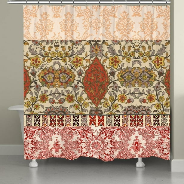 Boho Red Tapestry Shower Curtain Com Boho Red Tapestry Shower Curtain, Tapestry Shower Curtain