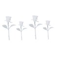thumbnail image 3 of PEACNNG 2 Pack Mini Rose Model Ornament Artificial Bouquet White Roses, 3 of 8