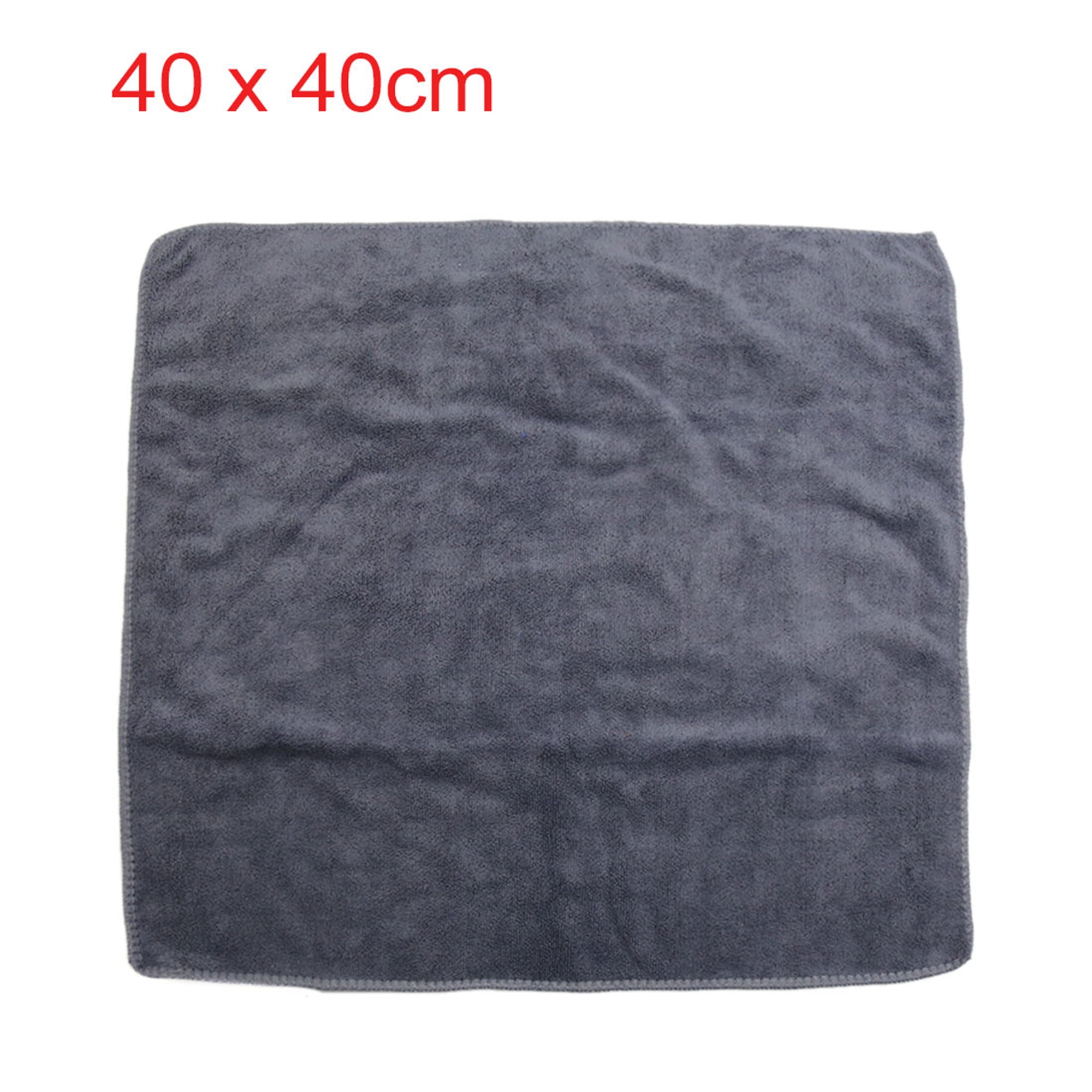Unique Bargains 40 x 40cm 400GSM Microfiber Car Cleaning Towels Drying Washing Cloth Gray