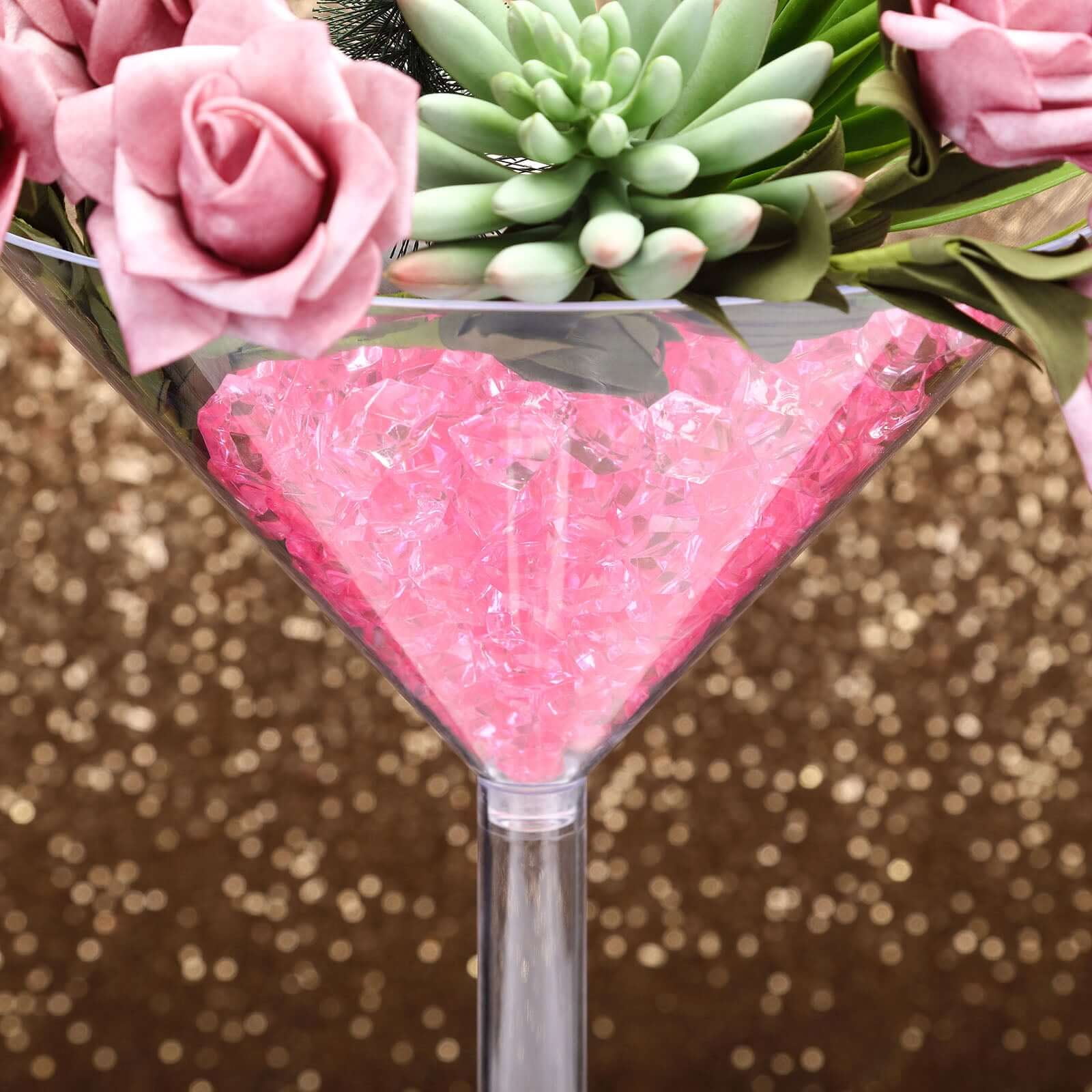 Efavormart 4 Sets of Wholesale Plastic Sturdy Centerpiece XL Martini Cup Stand Tabletop Decor Wedding Party Event Decoration