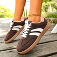thumbnail image 3 of EKVAHL Women's Orthopedic Tennis Shoes, Faux Suede Panel Classic Sneakers, Breathable Lightweight Everyday Walking Shoes Brown, 3 of 6
