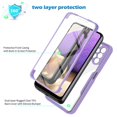 thumbnail image 2 of Designed for Samsung Galaxy A32 5G Case Full-Body Bumper Case Cover Built in Screen Protector Shockproof Transparent Back 360 Full Body Protective Case for Samsung Galaxy A32 5G, Black, 2 of 7