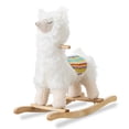 thumbnail image 1 of JOON Lola Shaggy Hair Ride-On Llama Rocking Horse With Sound Effects, White, 1 of 1