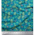 thumbnail image 1 of Soimoi Viscose Chiffon Fabric Geometric Sign,Clover & Monstera Leaves Decor Fabric Printed Yard 42 Inch Wide, 1 of 1