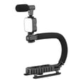 thumbnail image 1 of Amdohai Universal Video U Grip Handle Handheld Vlog Bracket Stabilizer Kit with LED Video Light Microphone Phone Holder Remoter Shutter for Smartphone Camera Vlogging Video Recording, 1 of 9