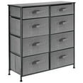 thumbnail image 6 of mDesign Tall Storage Dresser Furniture with 8 Slim Fabric Drawers, Dark Gray, 6 of 6