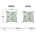 thumbnail image 3 of Summer Pillow Covers 16x16 Inch Set of 2,Teal Green Wild Flower Plant Throw Pillows Case,Seasonal Floral Outdoor Decorative Square Linen Farmhouse Decor Cushion Covers for Home Sofa Bed Couch, 3 of 6