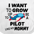 thumbnail image 4 of Inktastic I Want to Grow Up to Be a Pilot Like My Mommy Boys or Girls Baby Bib, 4 of 4