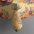 thumbnail image 3 of Yellow Highland Cow Flower Pattern Rectangle Tablecloth 60"x84",Waterproof Polyester Rectangle Table Cloth, Wipeable Spillproof Polyester Tablecloth for Dining, Camping, Indoor and Outdoor, 3 of 5