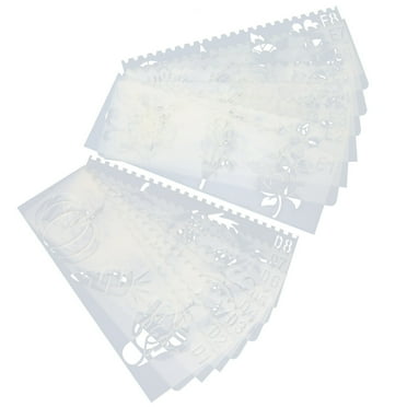 32pcs Flower Leaf and Vegetable Fruit Painting Stencils Plastic Drawing Template DIY Hollow out Stencil