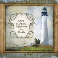 thumbnail image 2 of Beth Anne Creative 26x26 White Modern Wood Framed Museum Art Print Titled - Florida Lighthouse III, 2 of 4