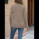 thumbnail image 4 of Camisas Elegantes de Textura para Mujer, de Algodón Básico con Rayas en las Axilas - Sudadera con Capucha Color Café L, 4 of 9