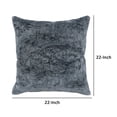 thumbnail image 5 of Piper 22 Inch Square Accent Throw Pillow, Handcrafted Blue Jacquard Fabric, 5 of 5