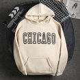 thumbnail image 3 of Chicago Hoodies for Women 2025 Long Sleeve Y2K Graphic Hoodie with Pockets Hooded Sweatshirt Women Pullover, 3 of 4