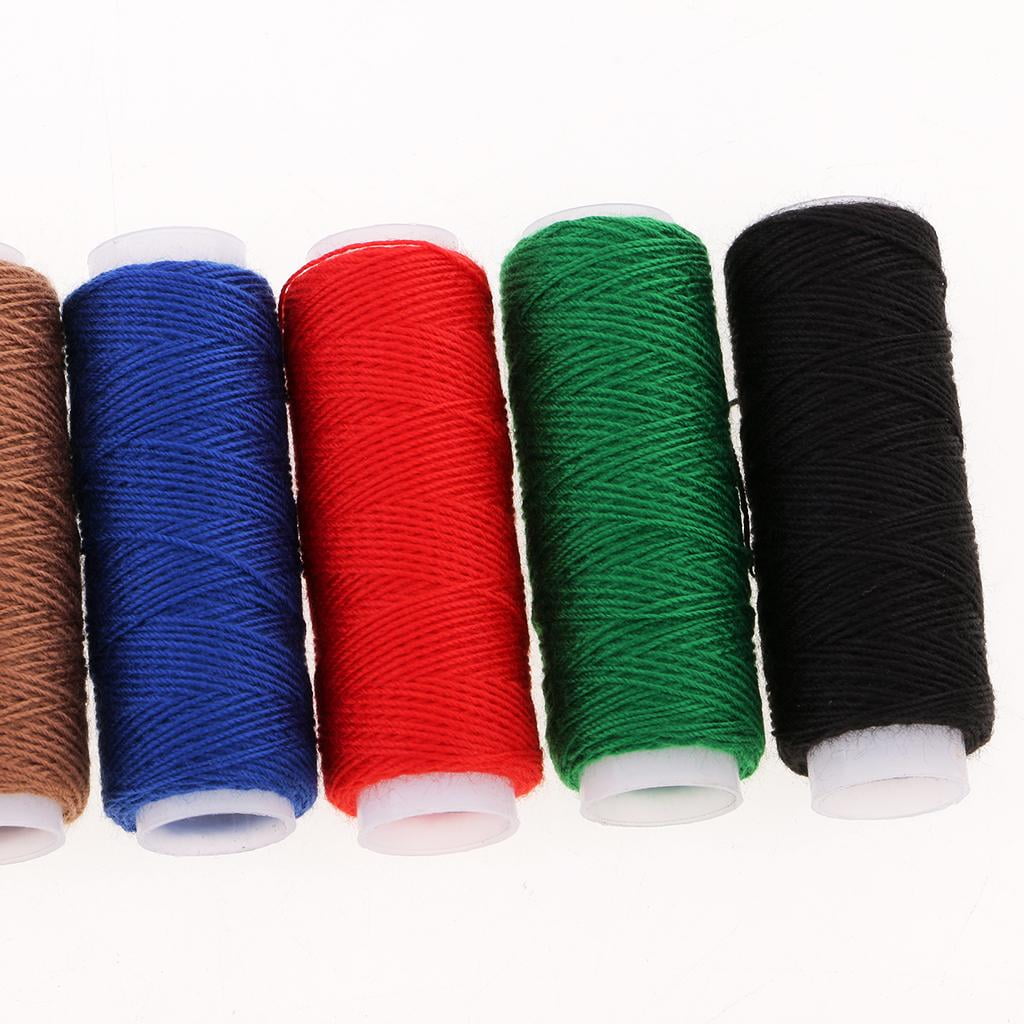 14 Count Heavy Duty Assorted Hand  Jeans Thread Set,Polyester Sewing Thread Spool 10 Color 55 Yards/50m Thick for Denim Leather Quilt Blanket Cushion Curtain Handwork