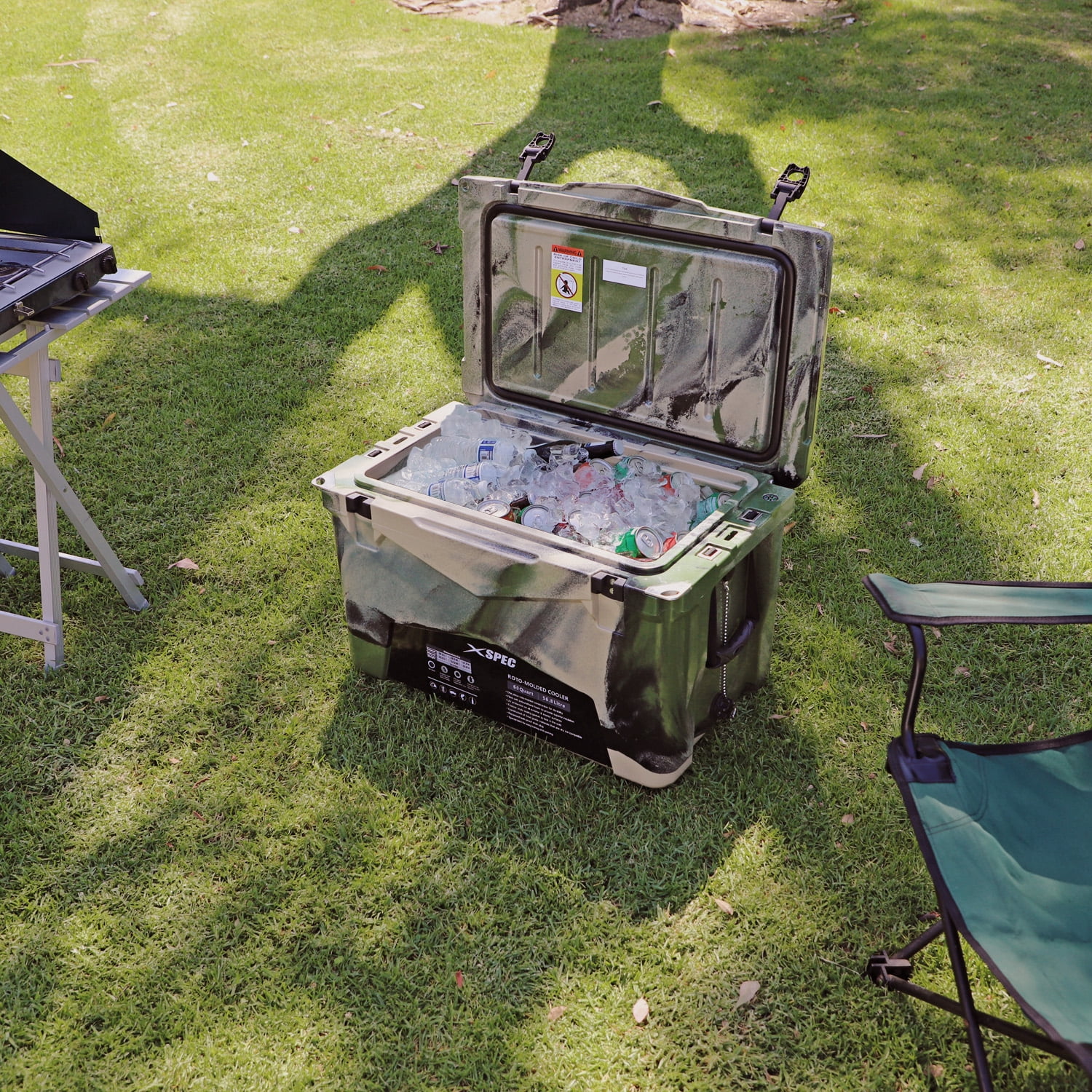 Xspec  60 Quart Roto Molded High Performance Camping Cooler Ice Chest | Pro