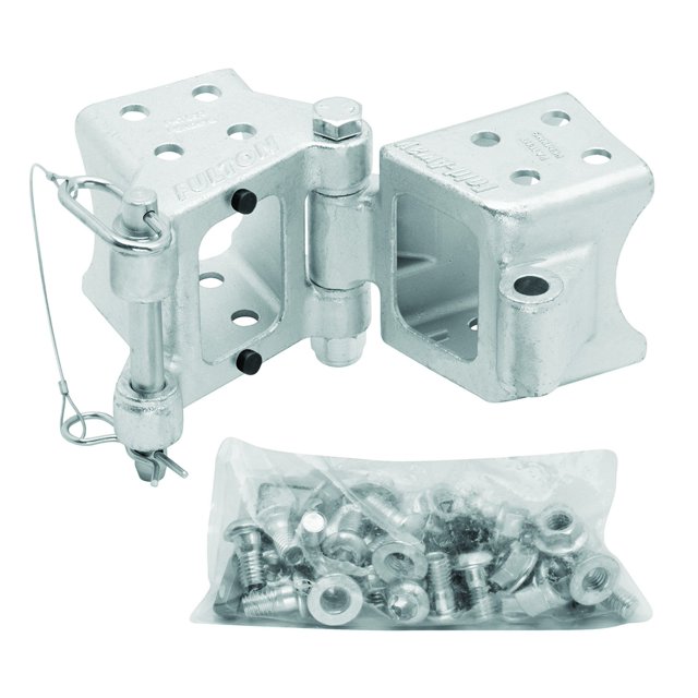 Fulton Kit de Charnière à Verrouillage Rabattable, Poutre de Remorque 3 x 4 Pouces, Finition Zinc, Supporte jusqu'à 7500 Livres