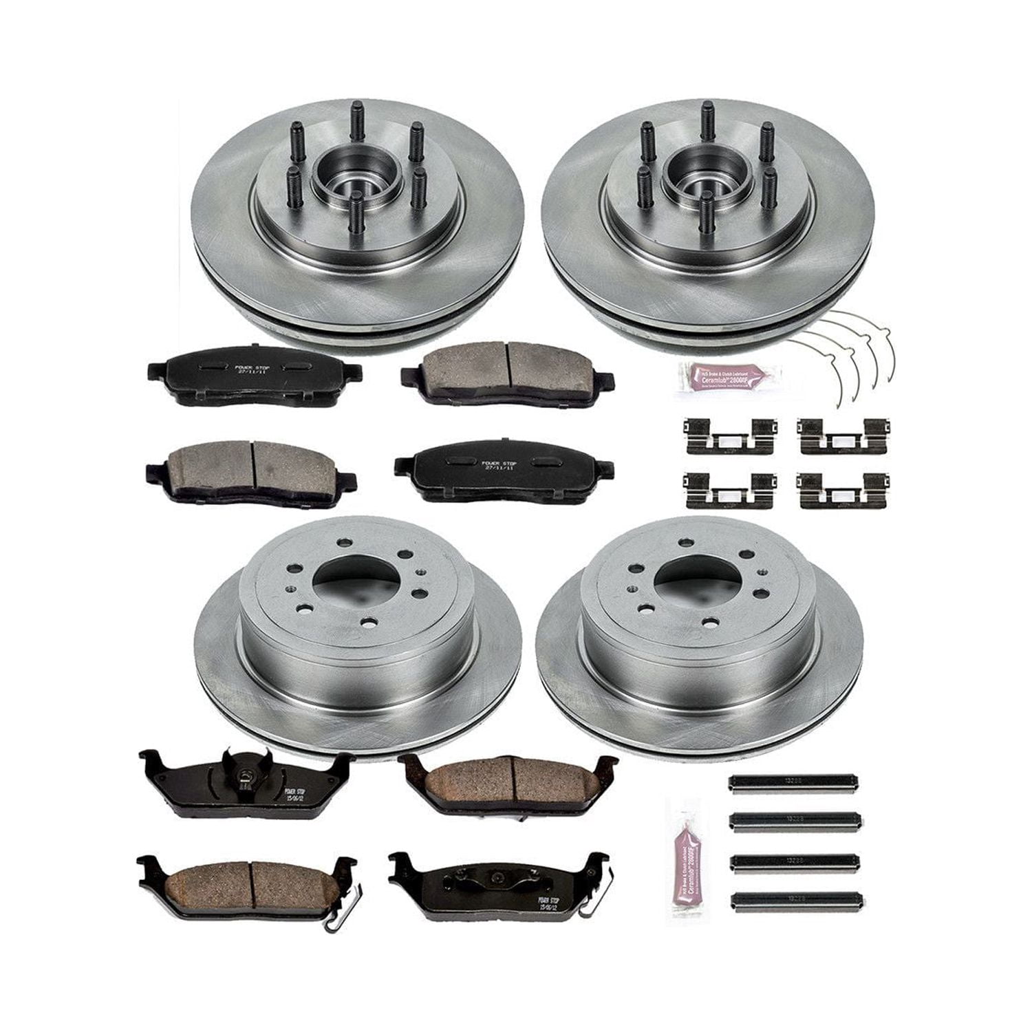 Power Stop Front and Rear Stock Replacement Brake Pad and Rotor Kit KOE1940