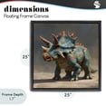 thumbnail image 4 of Stupell Industries Contemporary Horned Triceratops at Sunrise Black Floating Frame Canvas Art, 25 x 25, by Wumples, 4 of 8