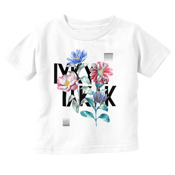 Urban Streetwear IYKYK Flowers Toddler Boy Girl T Shirt Infant Toddler Brisco Brands 6M