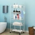 thumbnail image 3 of Costway 5 Tier Mesh Rolling File Utility Cart Storage Basket Home Office Kitchen Grey, 3 of 10